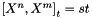 $ \left[X^n,X^m\right]_t = st$